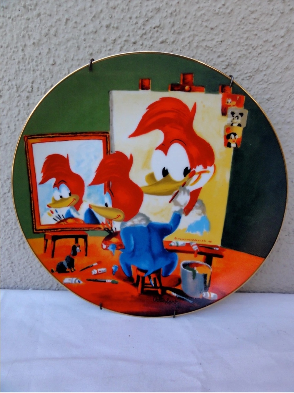 WALTER LANTZ Happy Art Limited Edition #5030 WOODY’S TRIPLE-SELF PORTRAIT PLATE